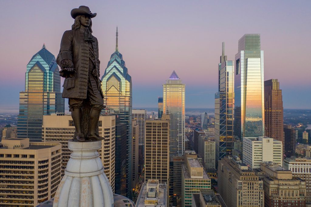 An 'eagle-eye' view of Philadelphia. Image courtesy of Chris Dantonio
