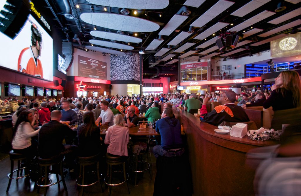XFINITY Live! is the ultimate destination for Eagles fans. Image courtesy of XFINITY Live! for PHLCVB